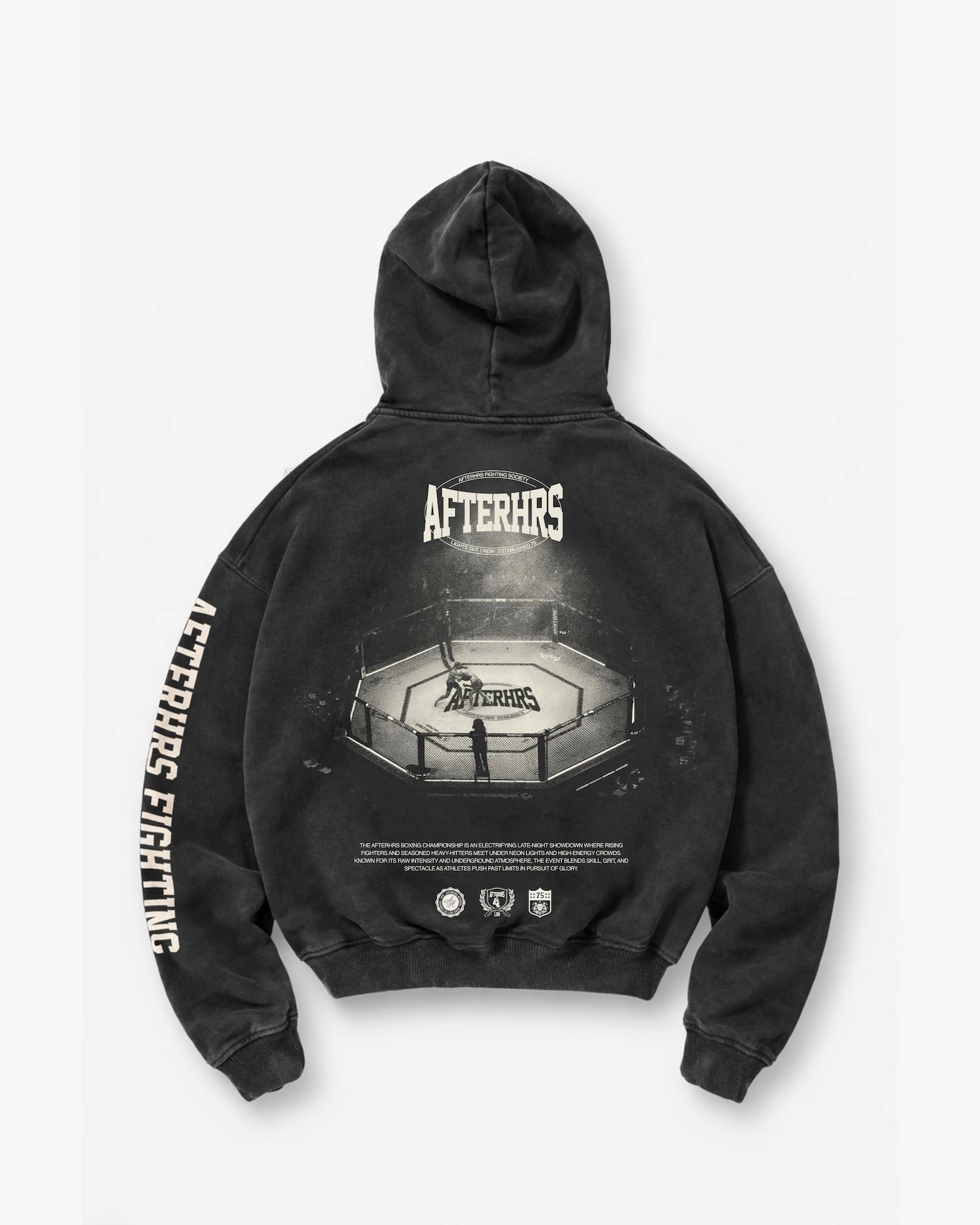 MMA Ring Zipped Hoodie.