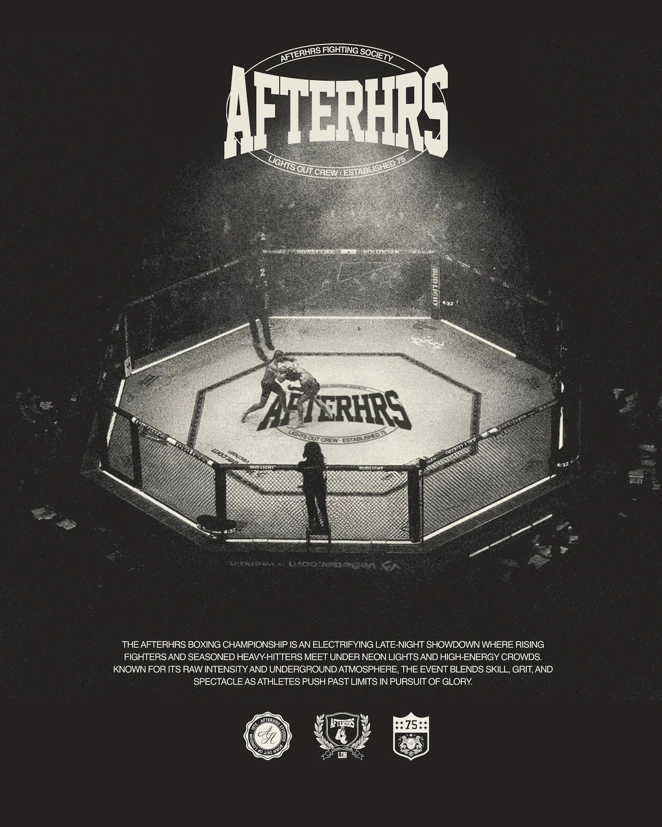 MMA Ring Zipped Hoodie