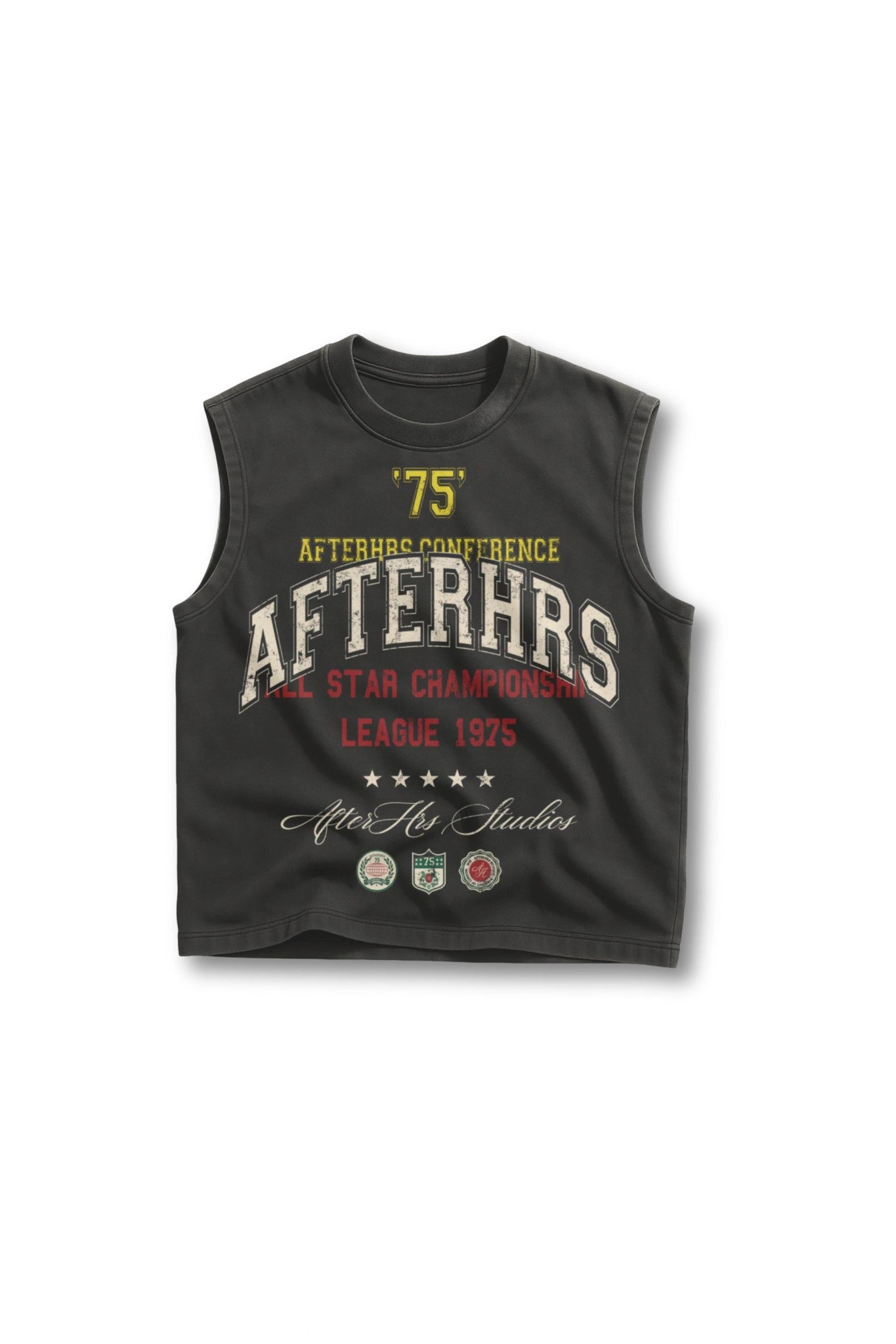Overlaid Varsity Faded Tank Top