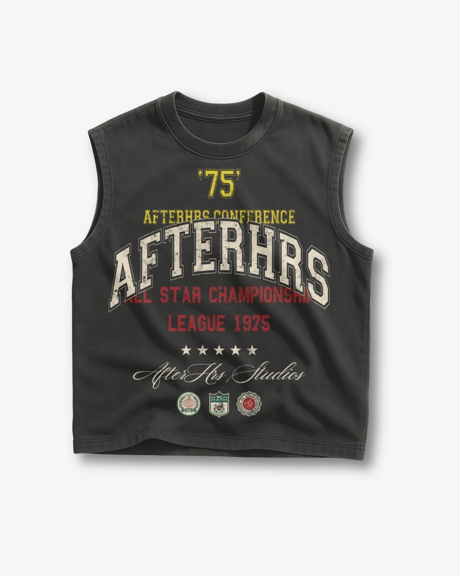 Overlaid Varsity Faded Tank Top